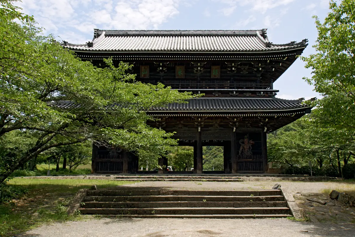 根來寺的兩層大門與門前石階